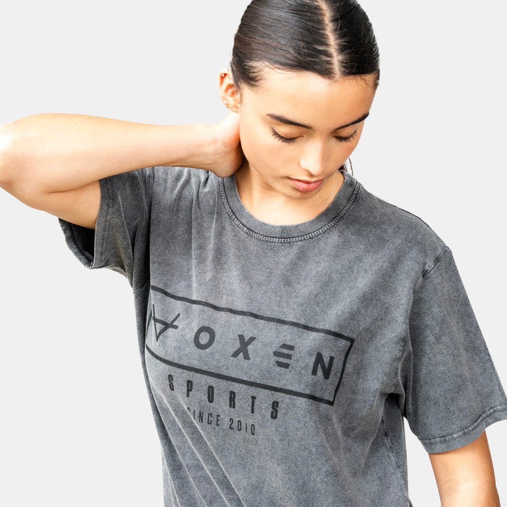 Oxen Est Washed Tee Black