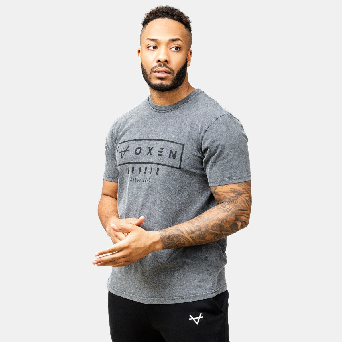 Oxen Est Washed Tee Black