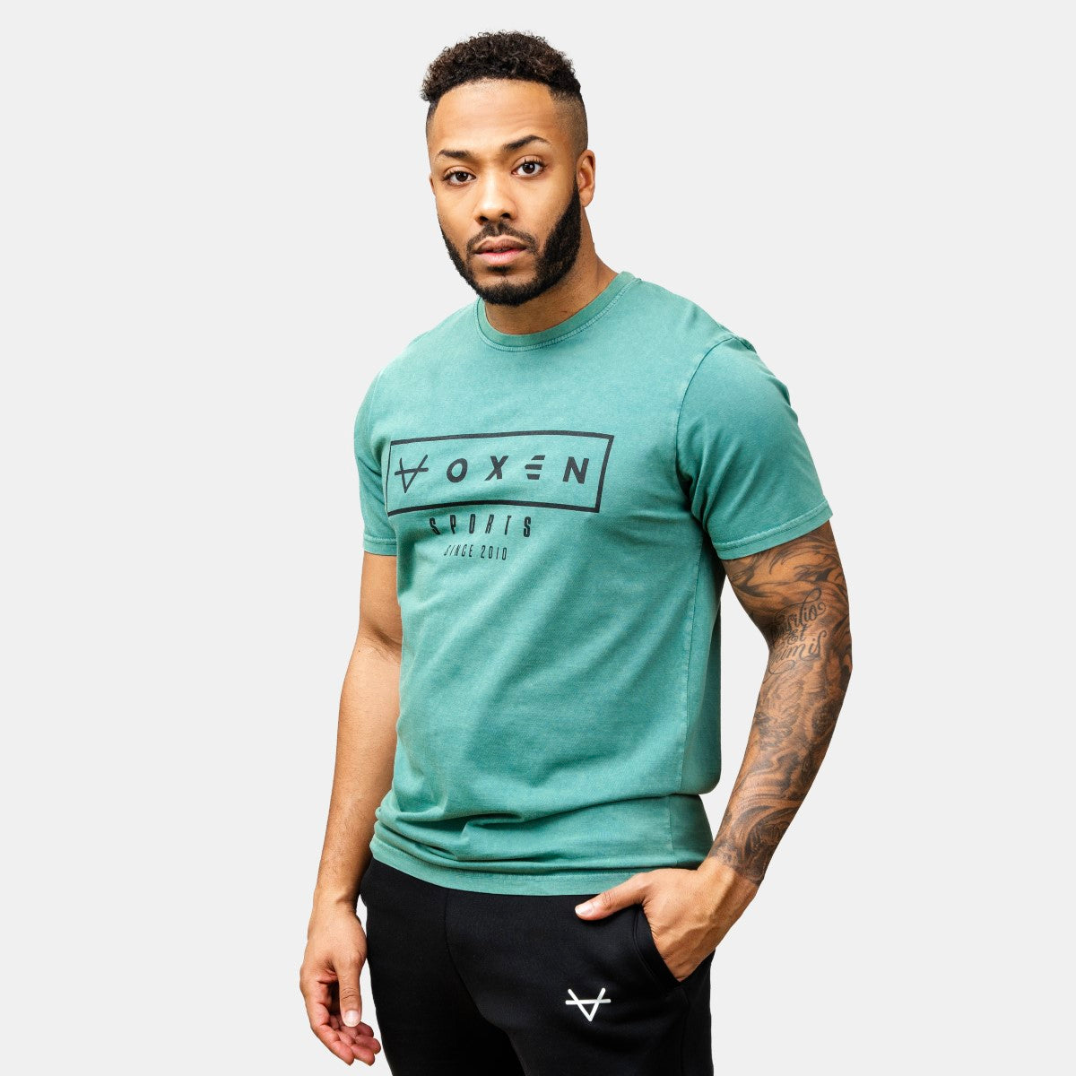 Oxen Est Washed Tee Green