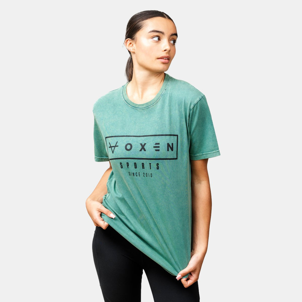 Oxen Est Washed Tee Green