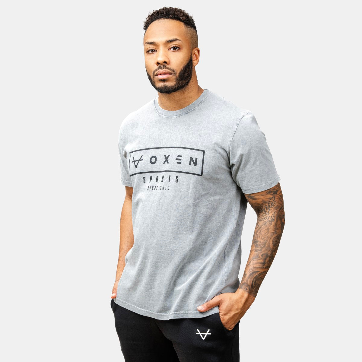 Oxen Est Washed Tee Grey