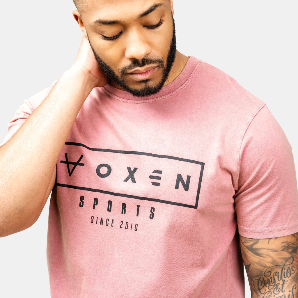 Oxen Est Washed Tee Red