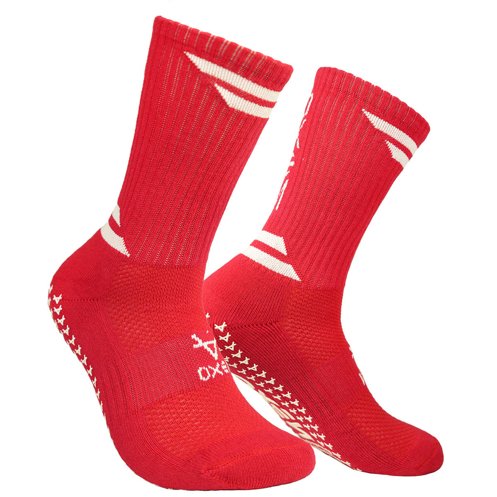 Oxen Grip Socks Red/White
