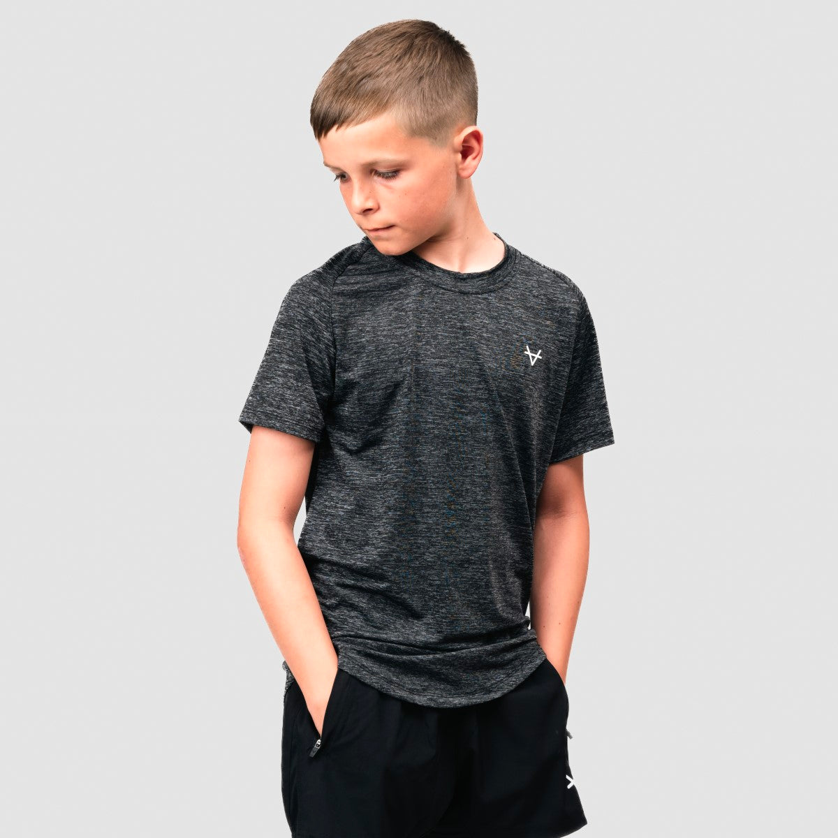 Oxen Junior Endure Tee Black/Grey
