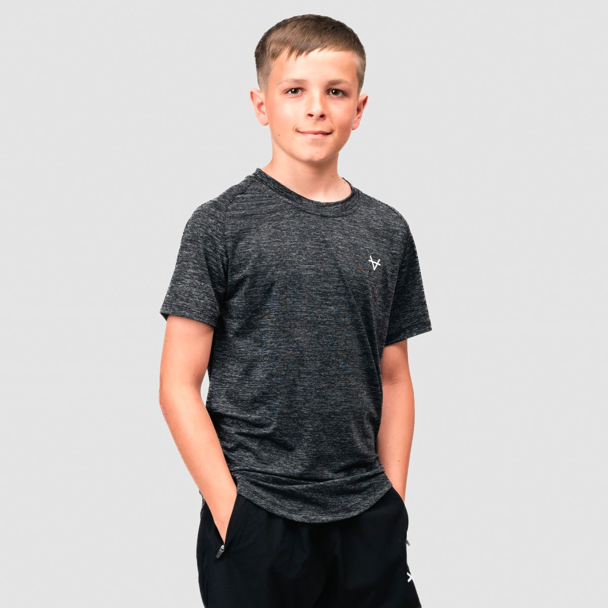Oxen Junior Endure Tee Black/Grey