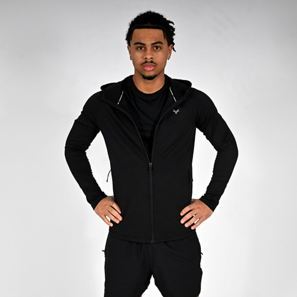 Oxen Mens Endure FZ Performance Hoody Black