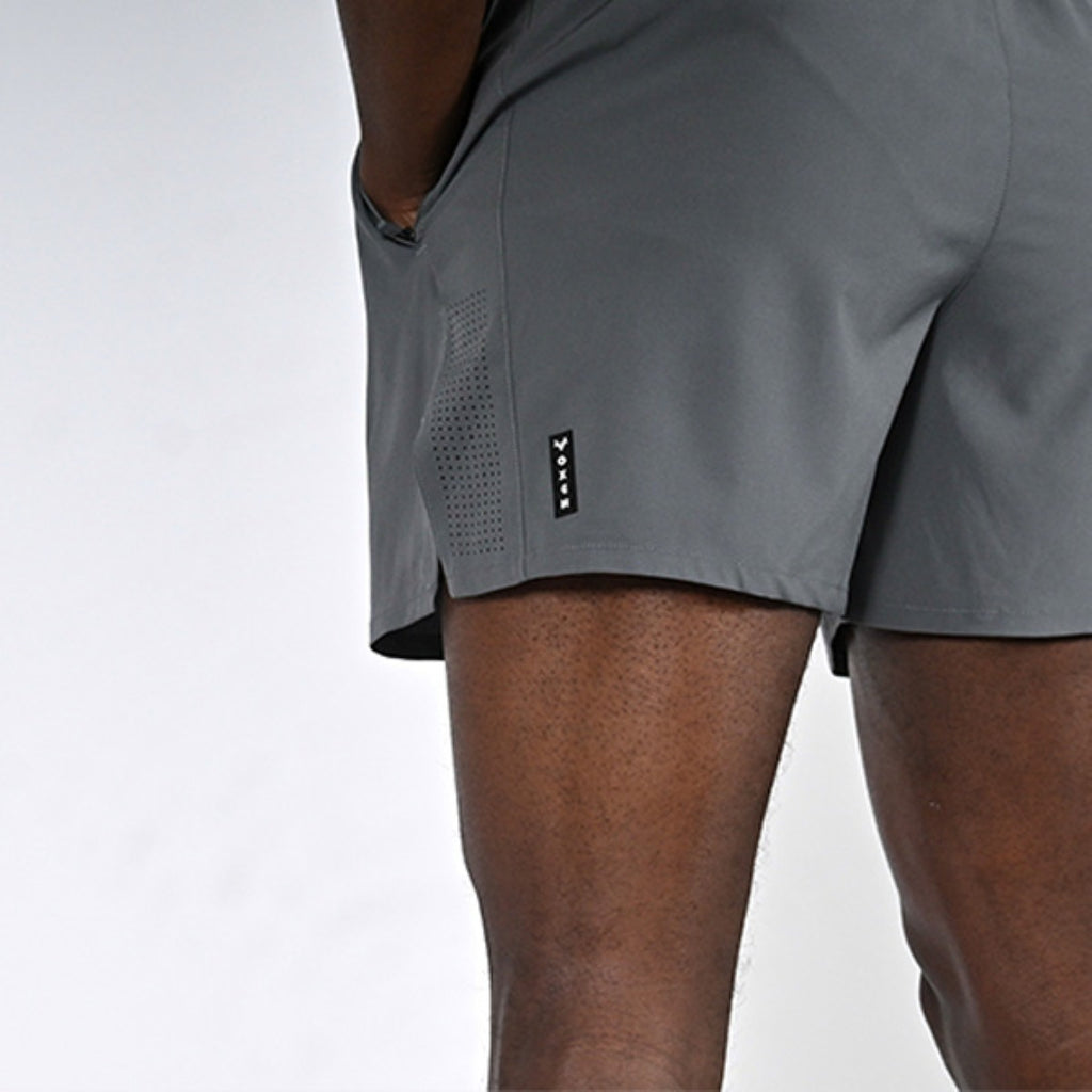 Oxen Mens Endure Performance 5" Short Fossil