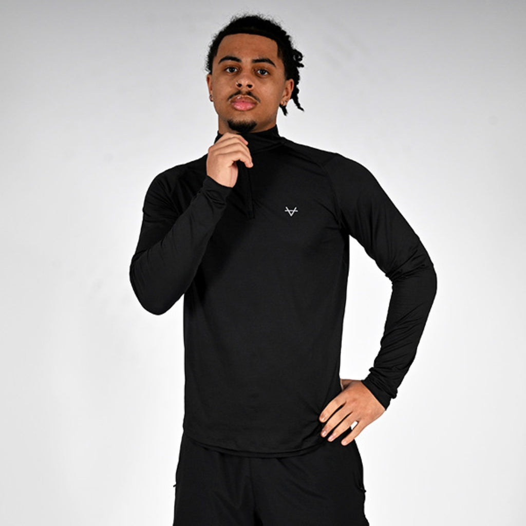 Oxen Mens Endure Performance QZ Midlayer Blk