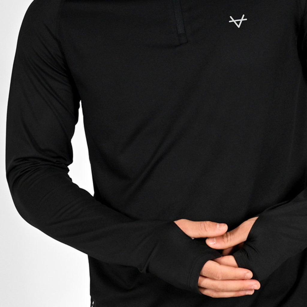 Oxen Mens Endure Performance QZ Midlayer Blk