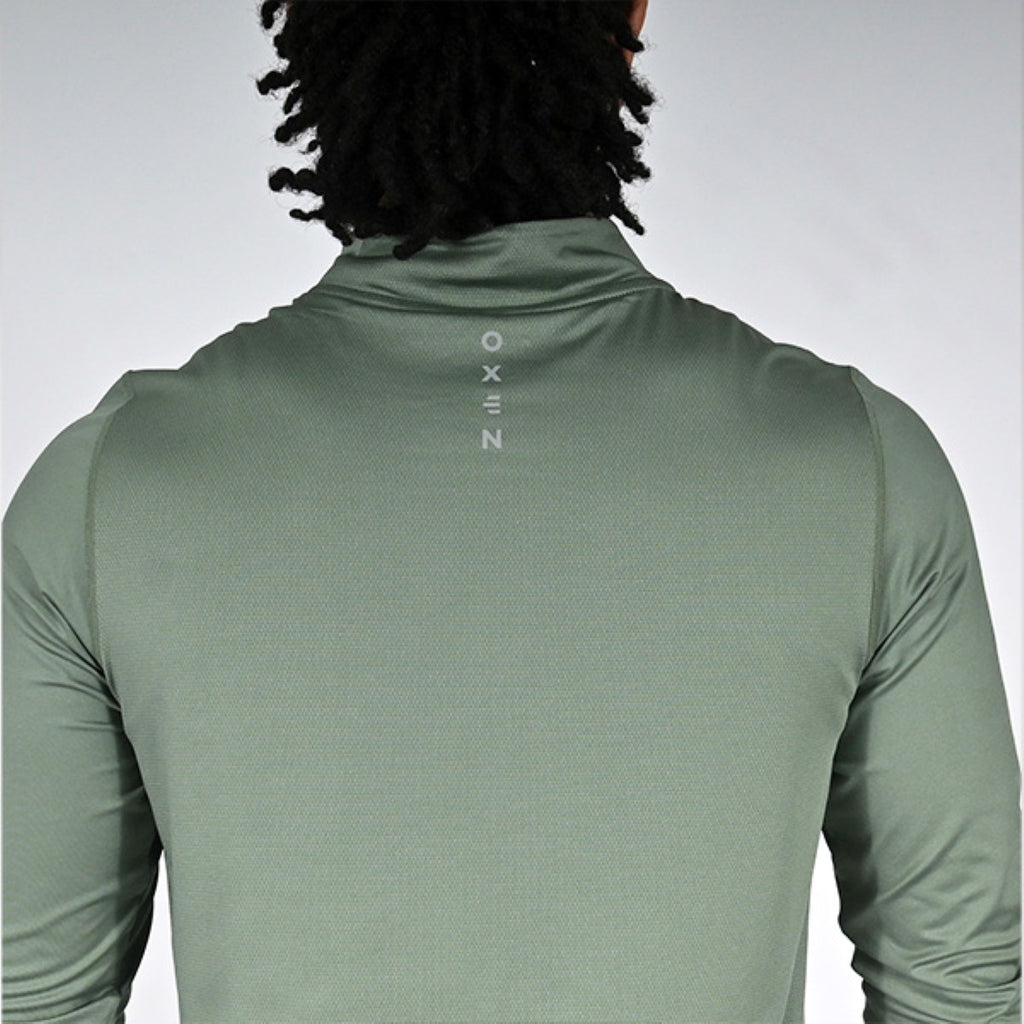 Oxen Mens Endure Performance QZ Midlayer Olive
