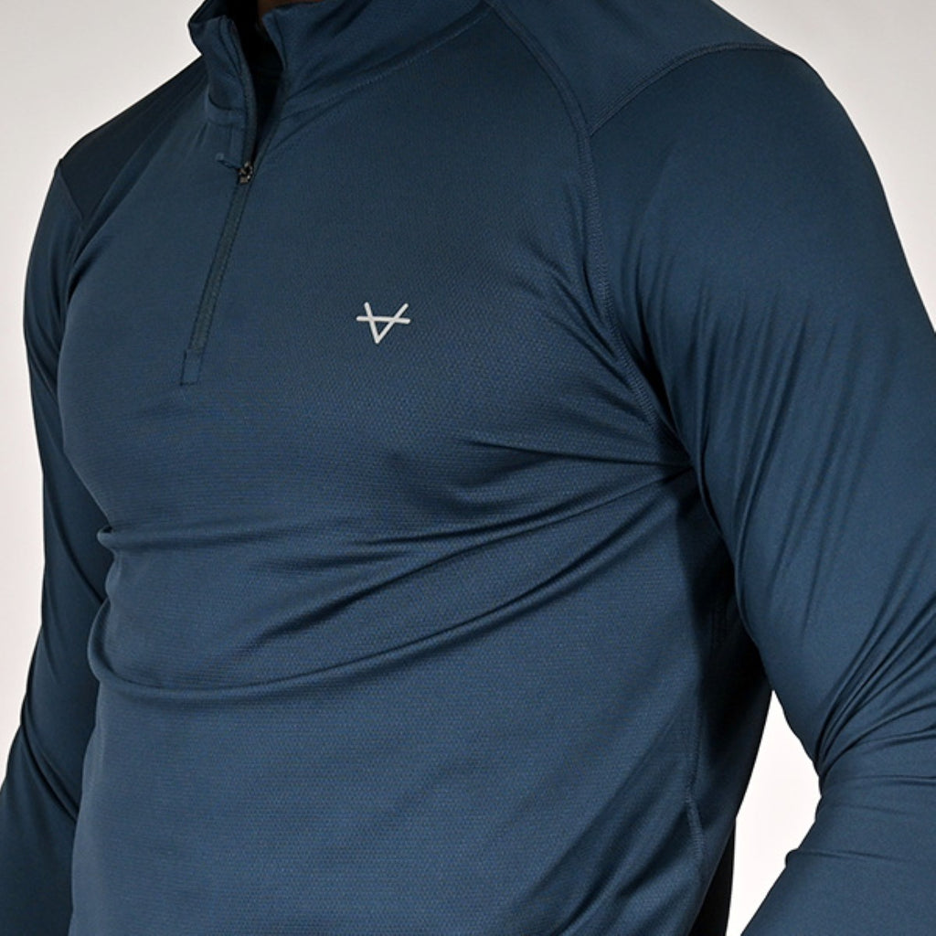 Oxen Mens Endure Performance QZ Midlayer Sapphire