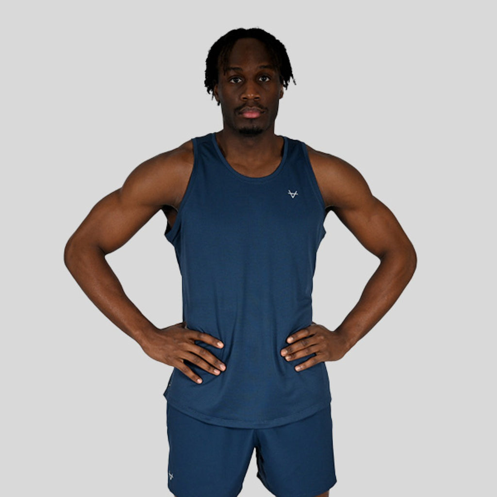 Oxen Mens Endure Performance Singlet Sapphire