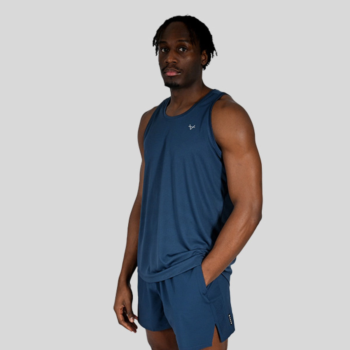 Oxen Mens Endure Performance Singlet Sapphire