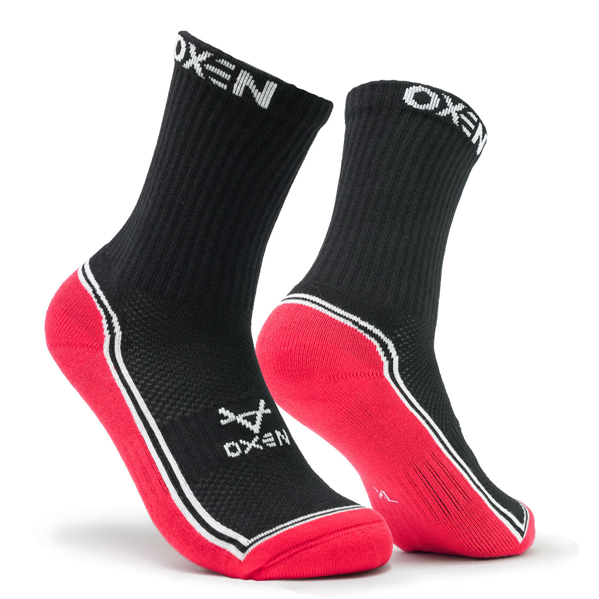 Oxen Blk/Wht/Red Sports Socks
