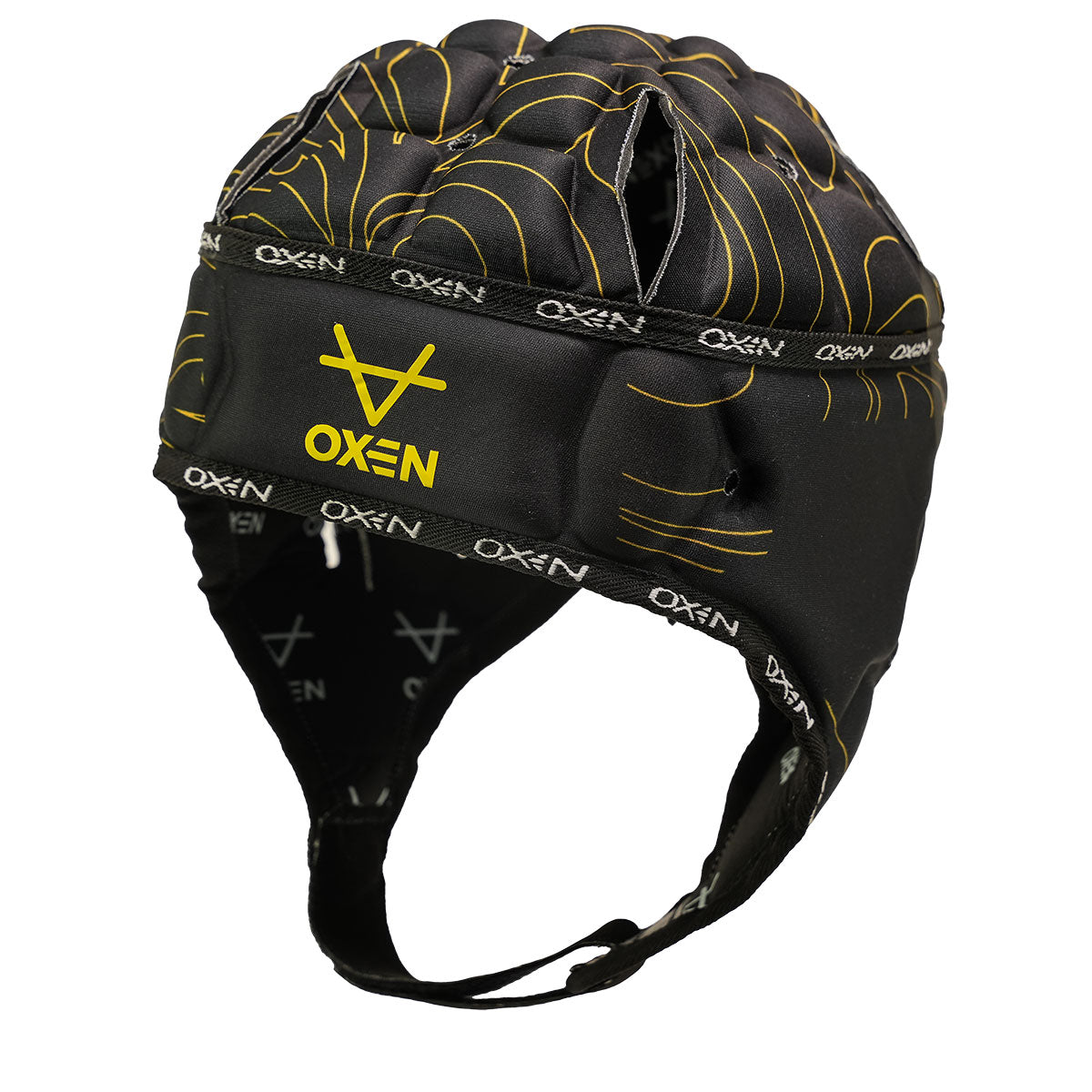 Oxen Pro Headguard Black & Yellow JNR
