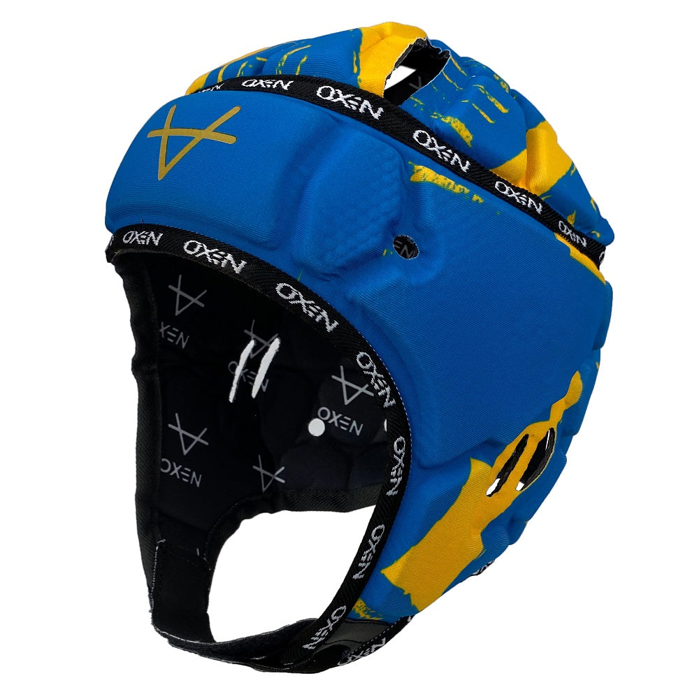 Oxen Pro Headguard Blue & Yellow JNR