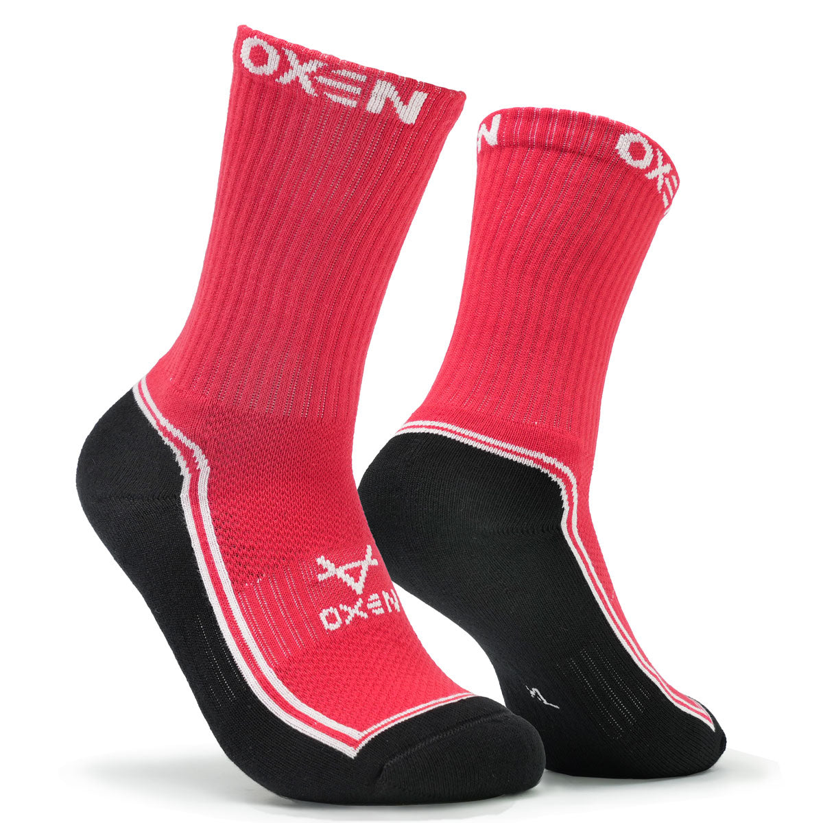 Oxen Red/Wht/Blk Sports Socks