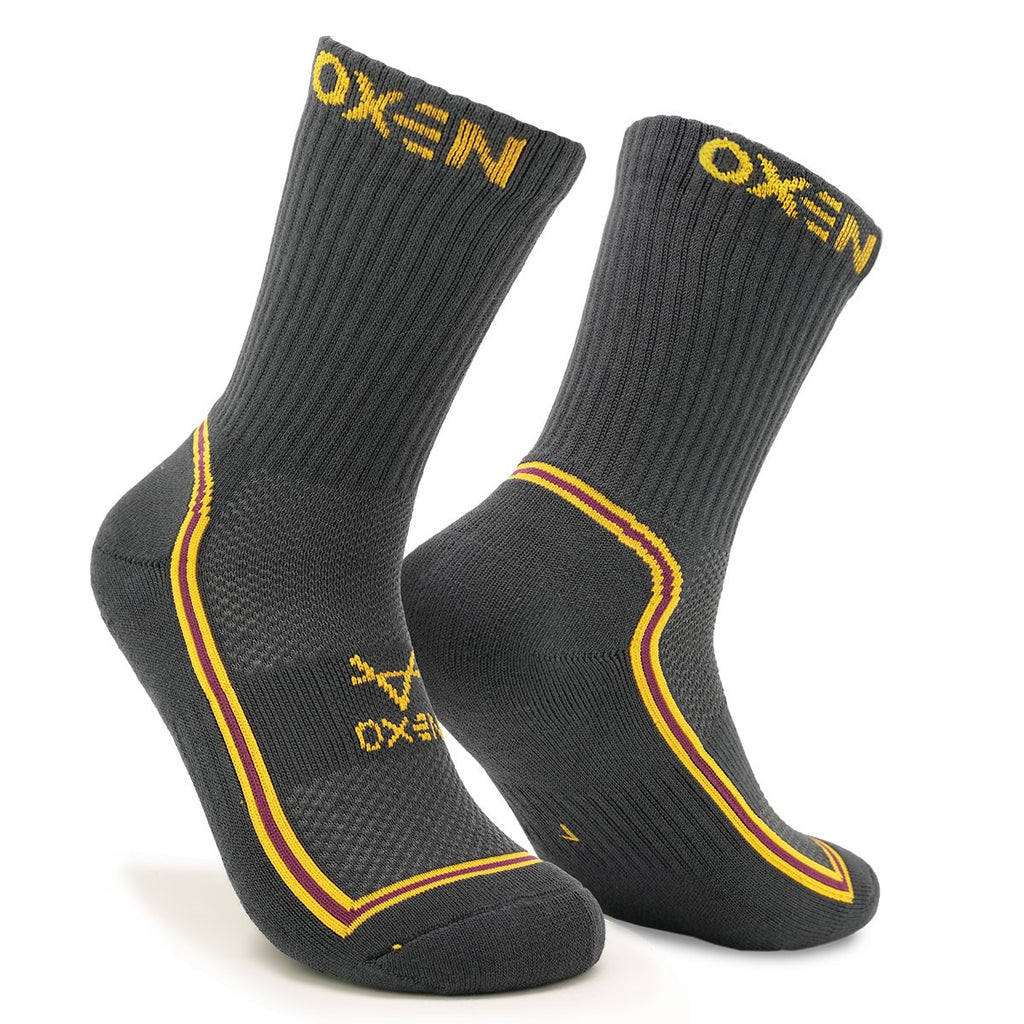 Oxen Sports Socks Charcoal/Gold/Claret