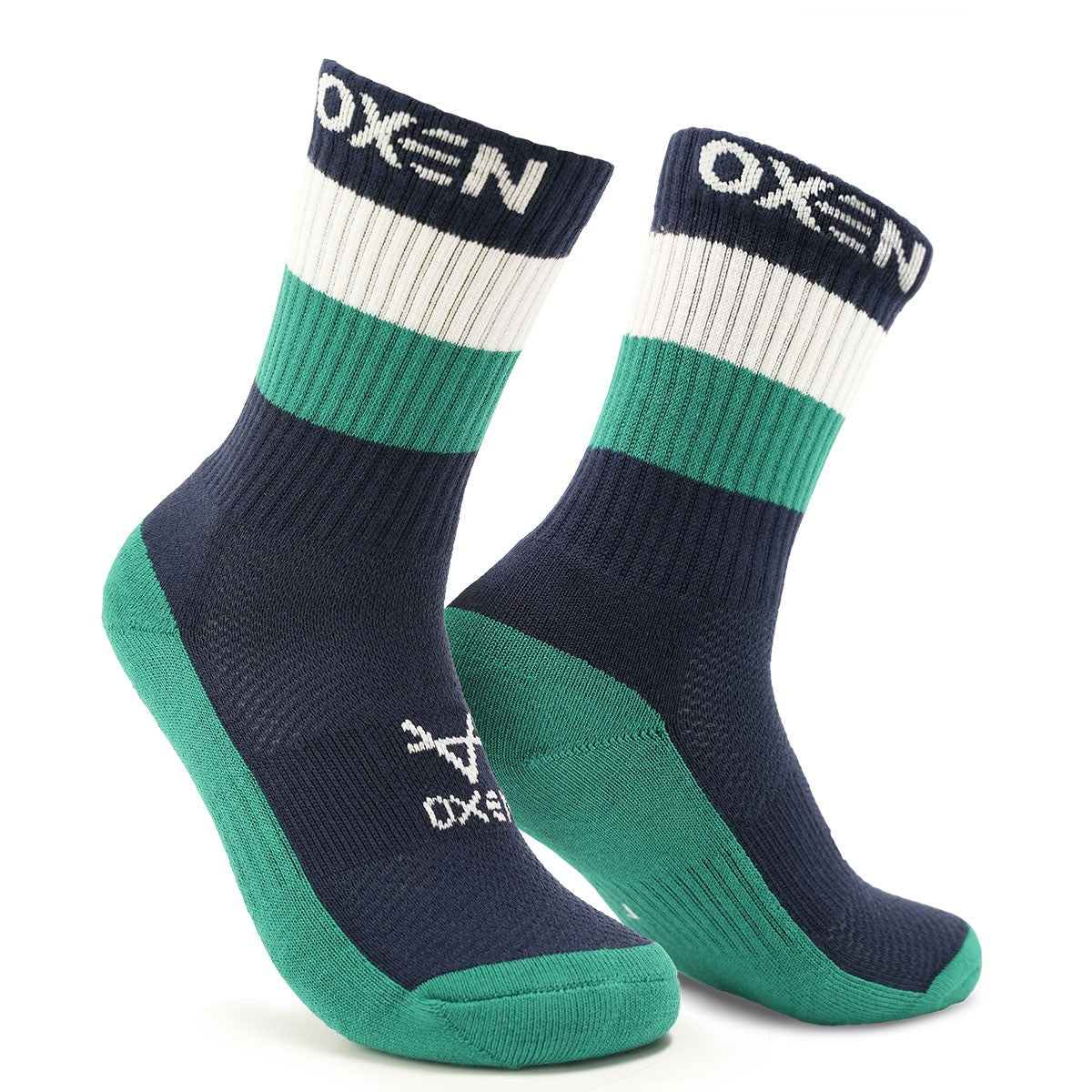 Oxen Sports Socks Navy/Teal/Wht JNR