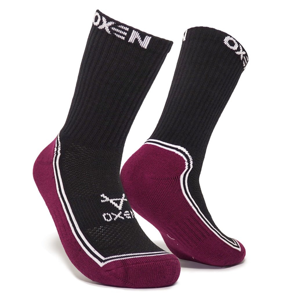Oxen Sports Socks Blk/Claret/Wht JNR
