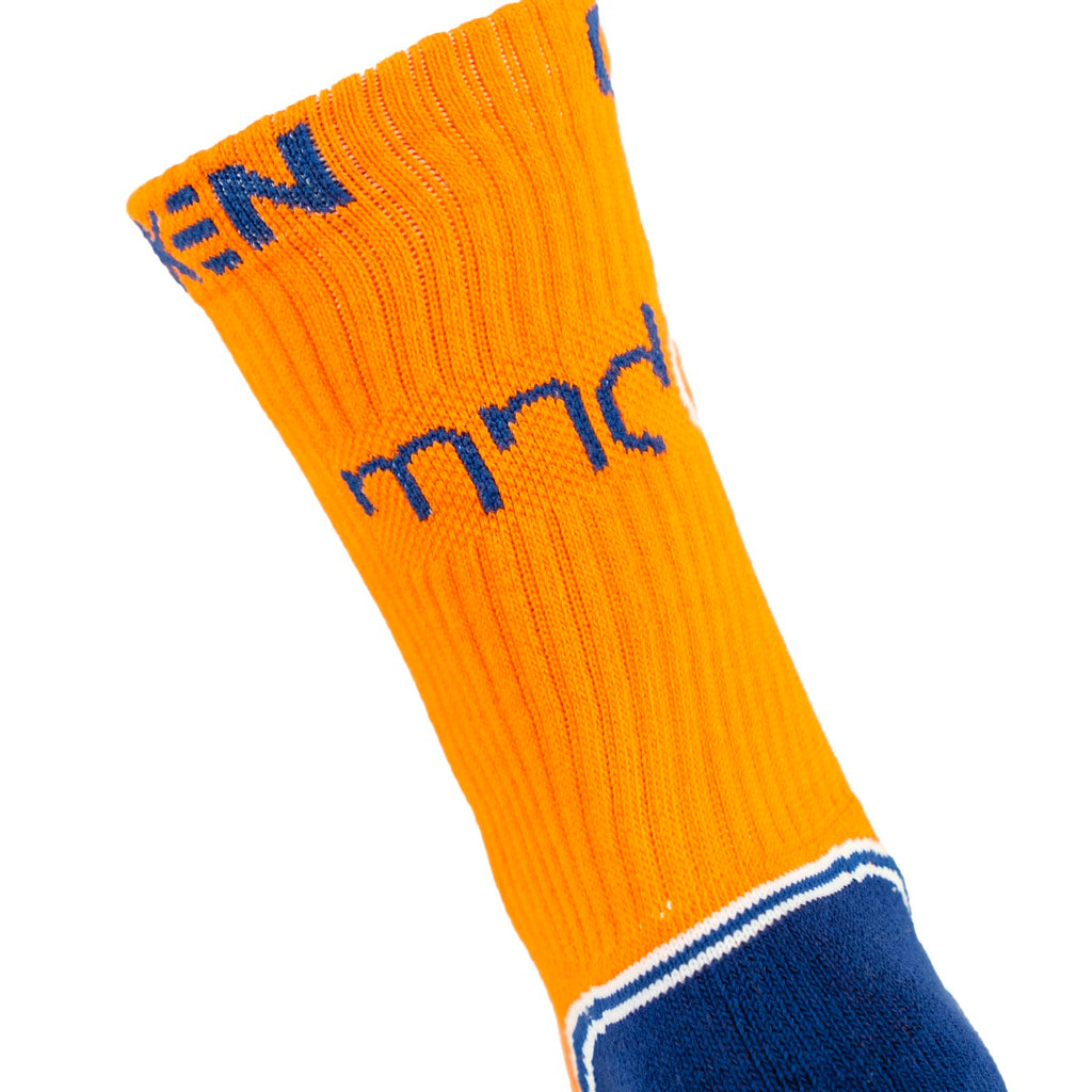 Oxen Sports Socks MNDA Text Orange/Navy JNR