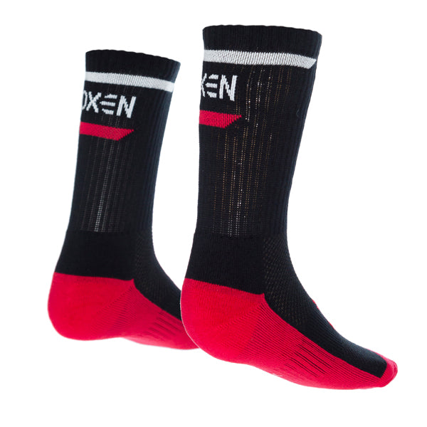 Oxen Stripe Sports Socks Black/Red/White
