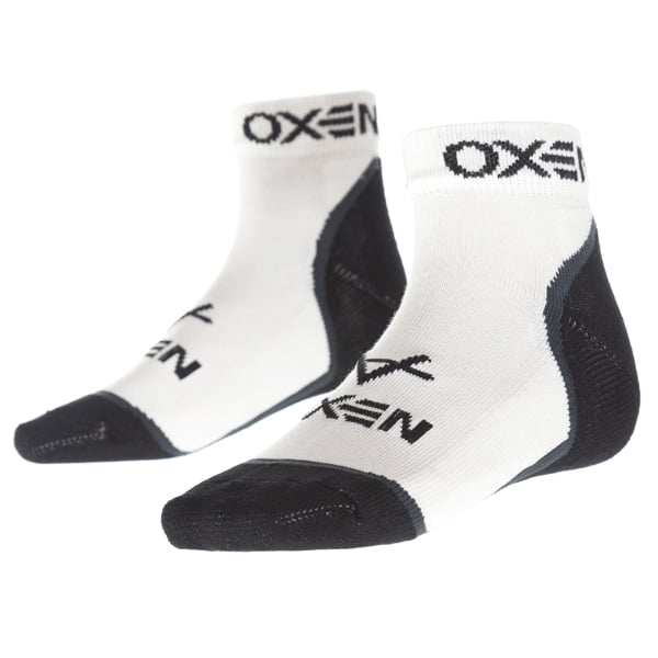Oxen White Trainer Socks