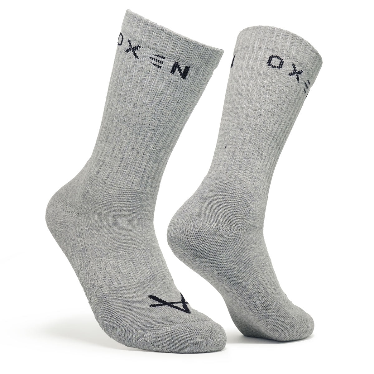 Oxen Text Crew Socks Grey JNR