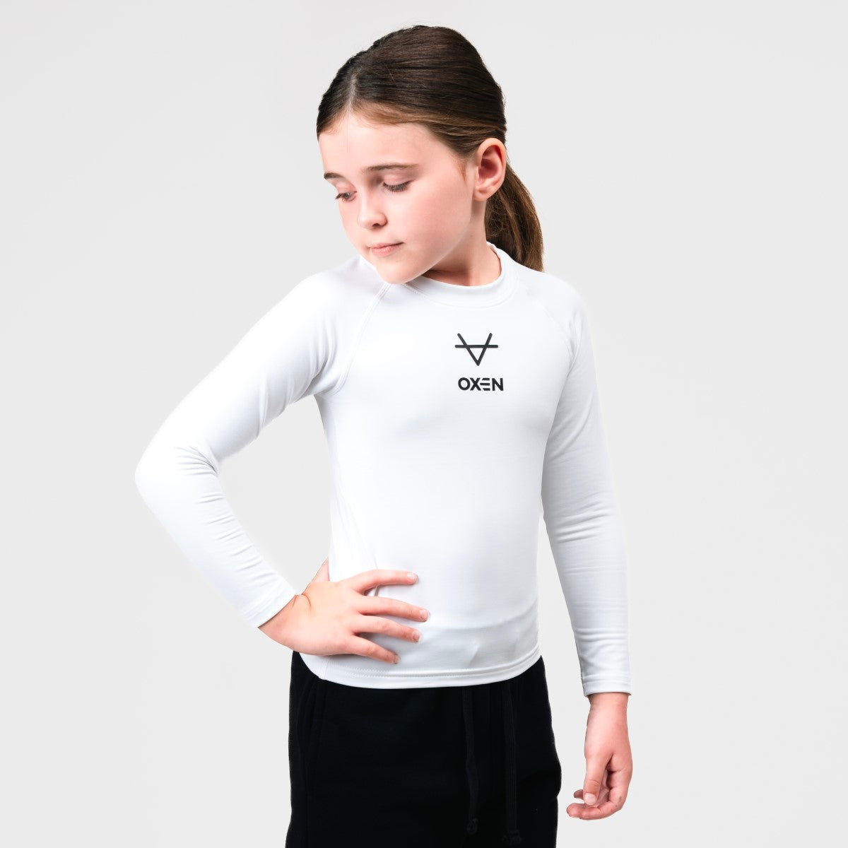 Oxen White Baselayer Kids