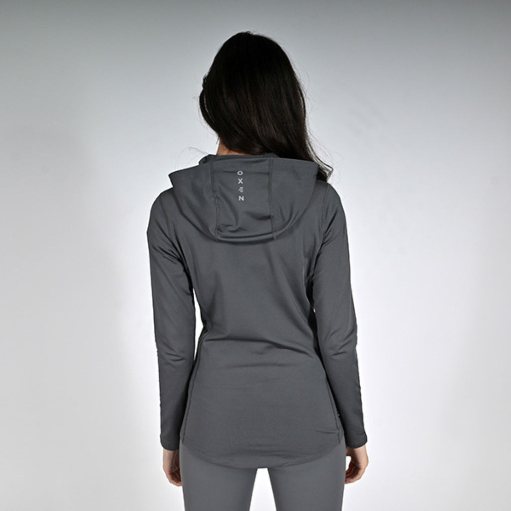 Oxen Womens Endure FZ Performance Hoody Fossil