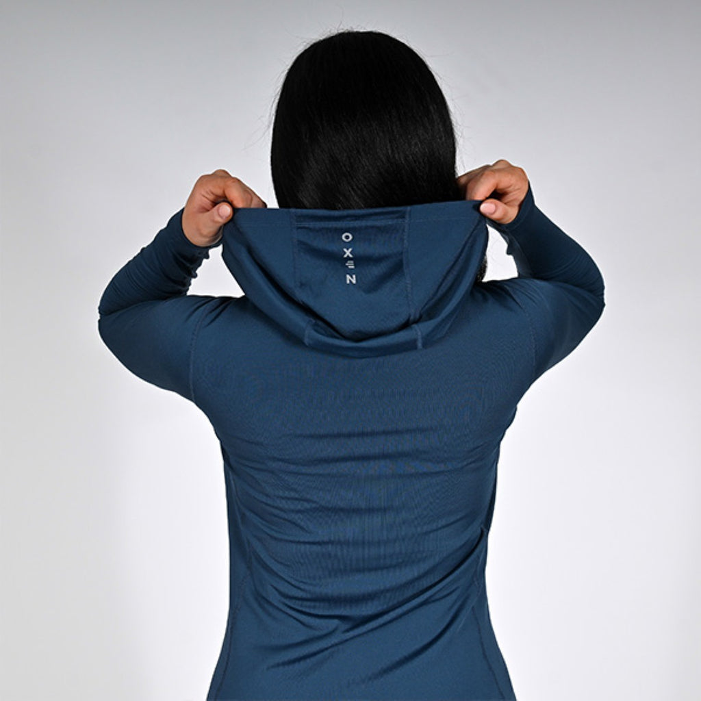 Oxen Womens Endure FZ Performance Hoody Sapphire