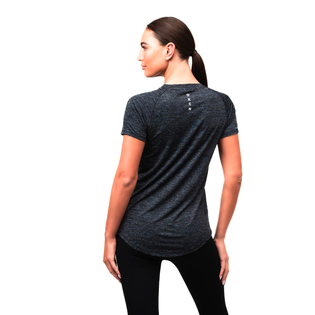 Oxen Womens Endure Tee Black/Grey