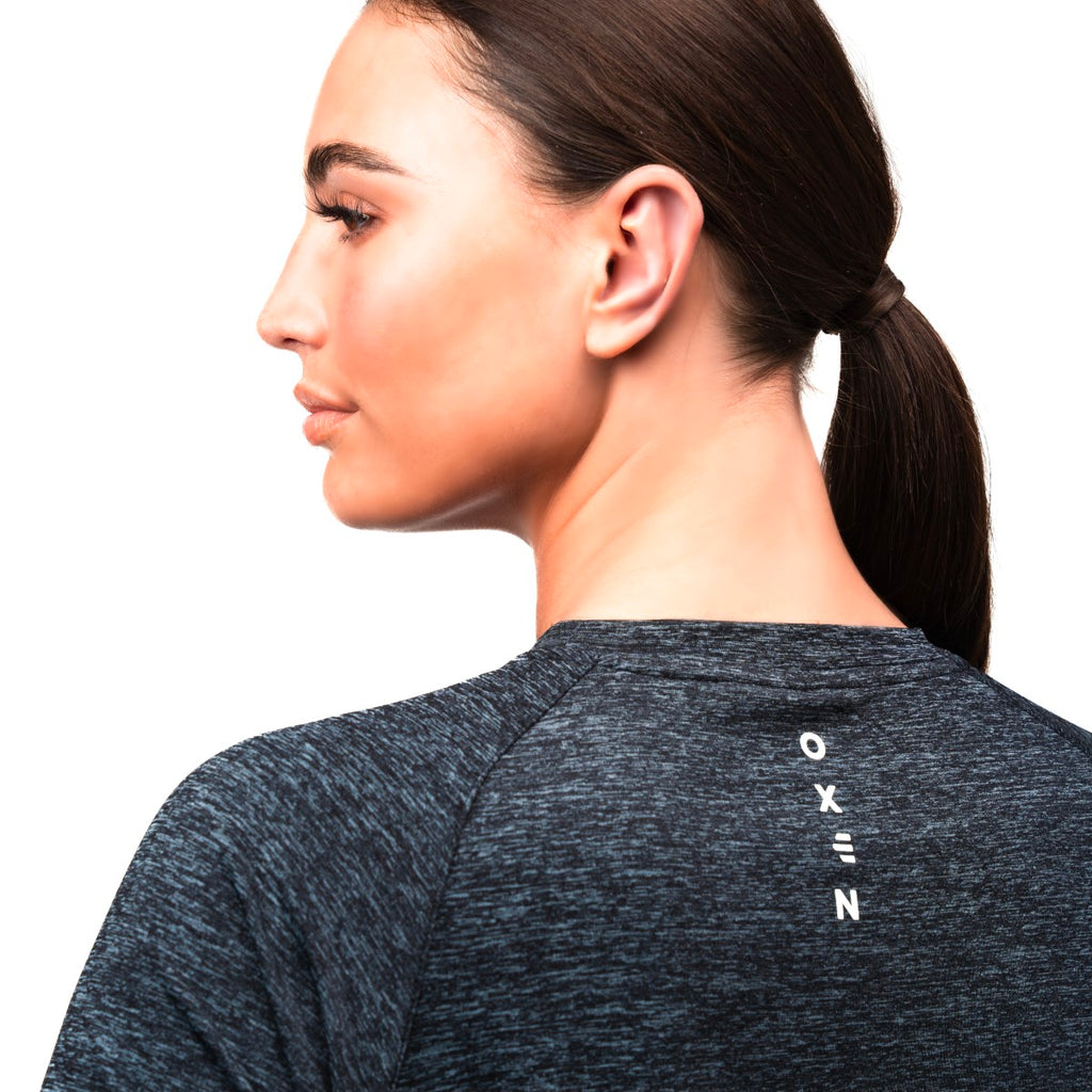 Oxen Womens Endure Tee Black/Grey