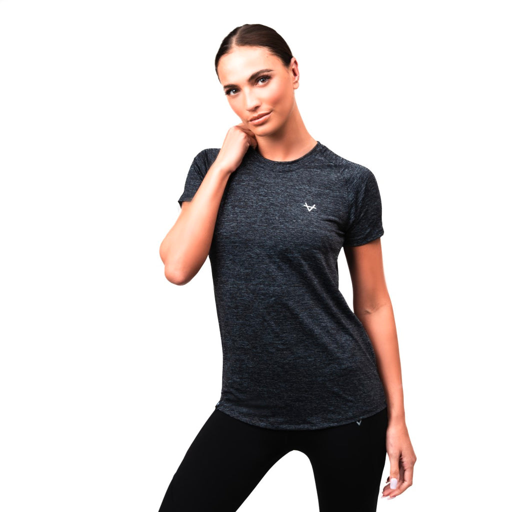 Oxen Womens Endure Tee Black/Grey