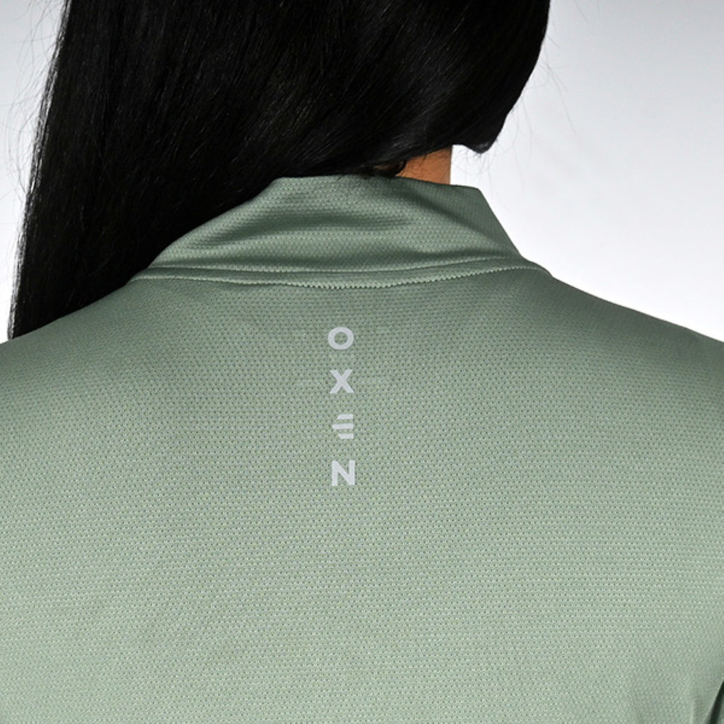 Oxen Womens Endure Performance QZ Midlayer Olive