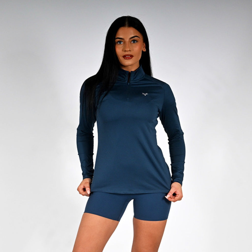 Oxen Womens Endure Performance QZ Midlayer Sapphire