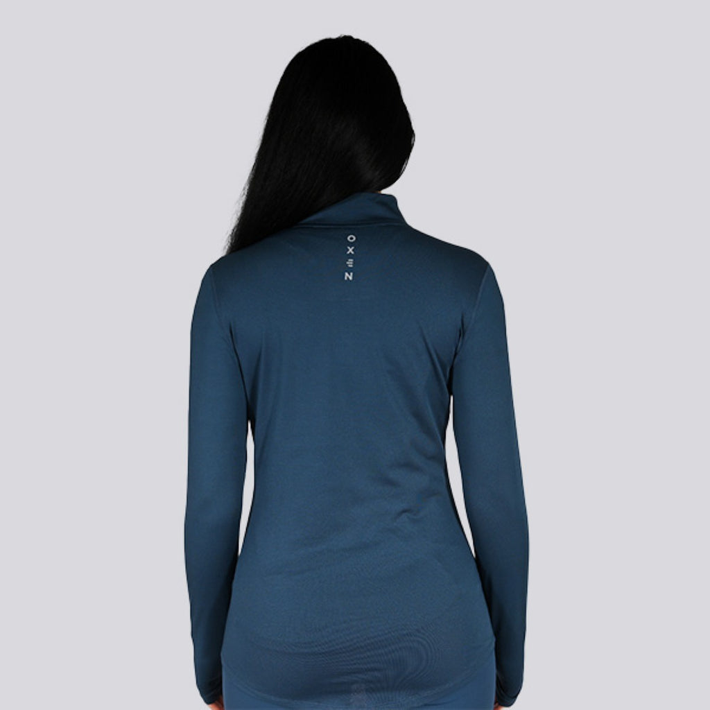 Oxen Womens Endure Performance QZ Midlayer Sapphire