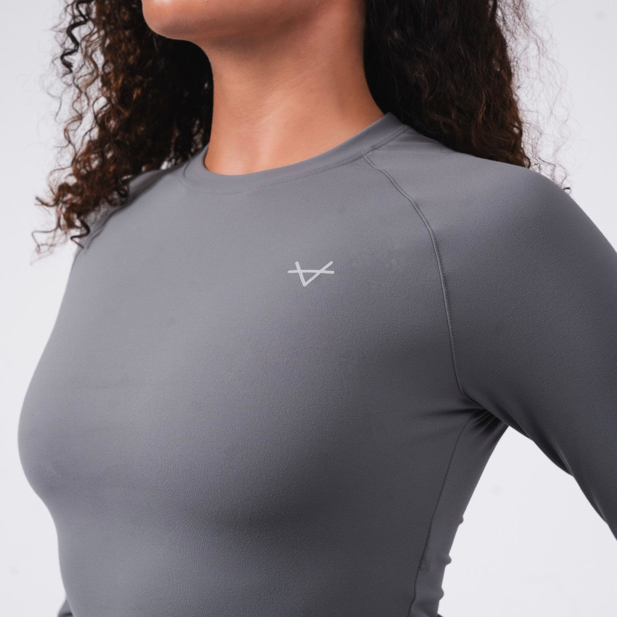 Oxen Womens Endure Sculpt LS Crop Top Fossil