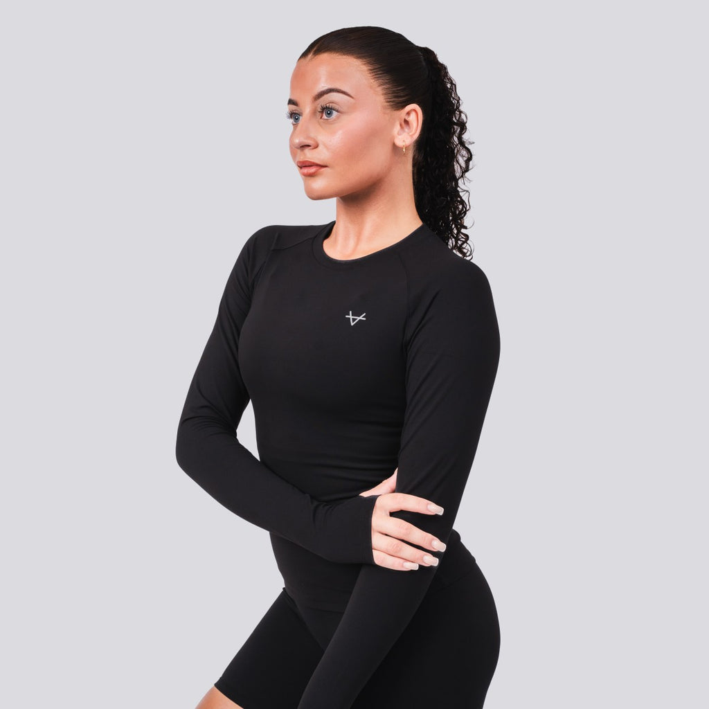 Oxen Womens Endure Sculpt LS Top Blk