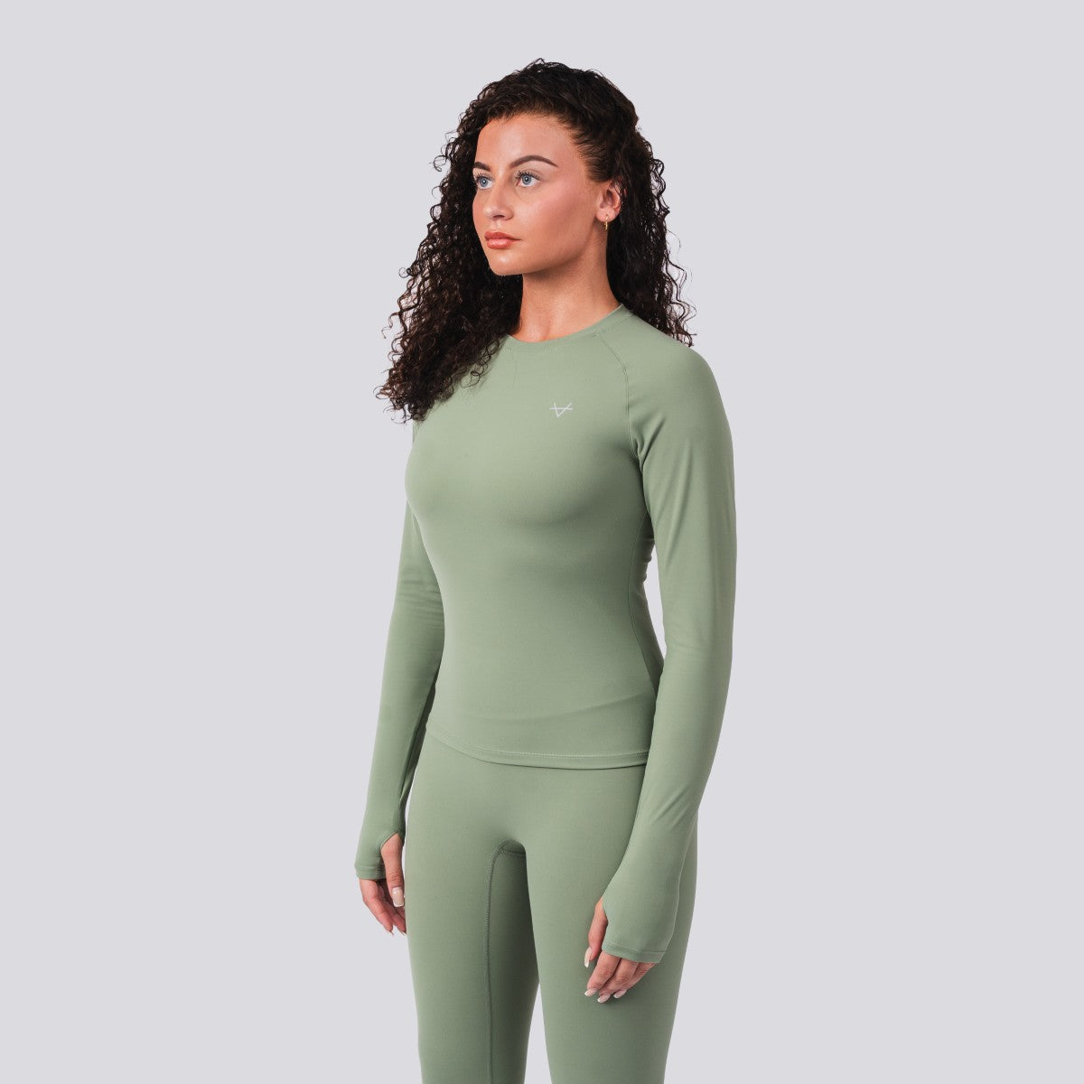 Oxen Womens Endure Sculpt LS Top Olive