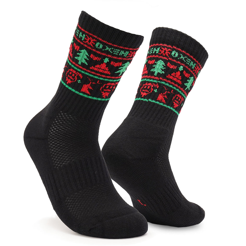 Oxen Christmas Socks Black