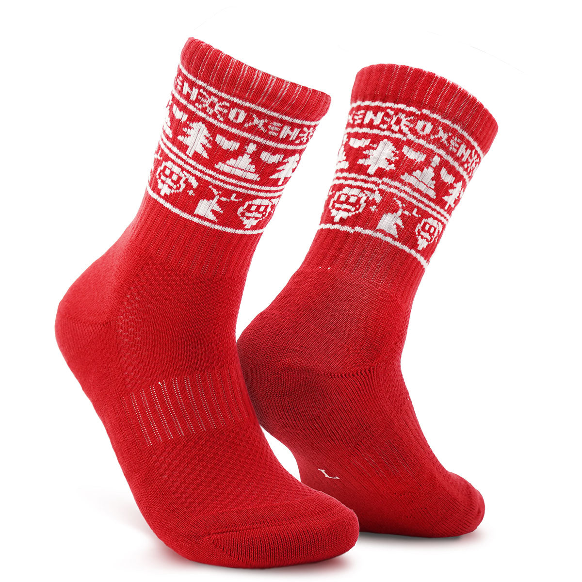 Oxen Christmas Socks Red JNR