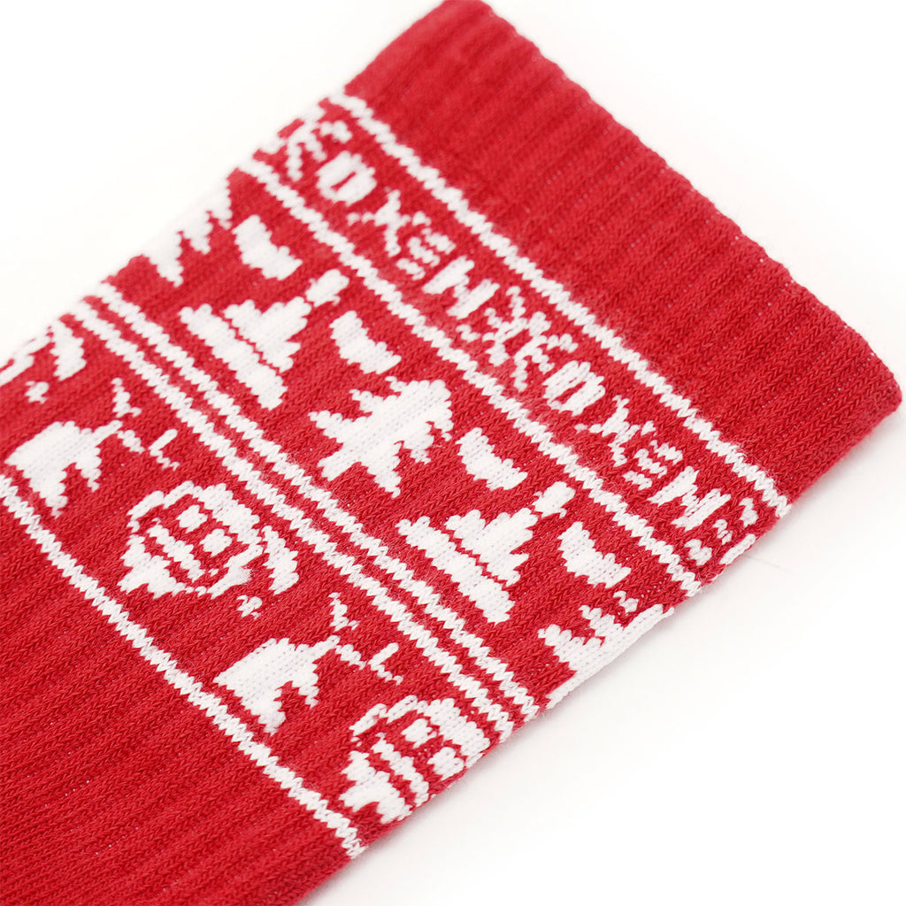 Oxen Christmas Socks Red
