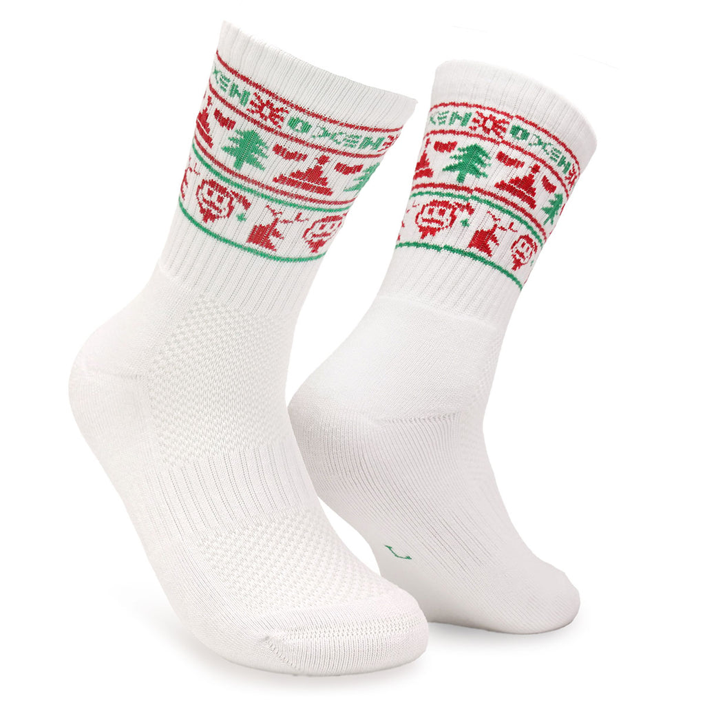 Oxen Christmas Socks White JNR