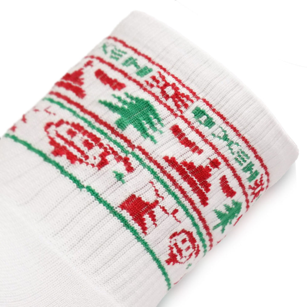 Oxen Christmas Socks White