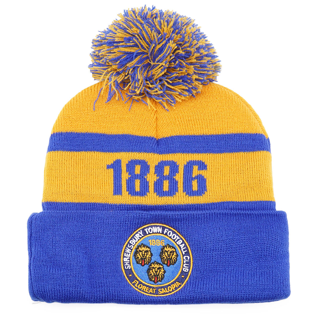 Shrewsbury Town 1886 Text Bobble Hat