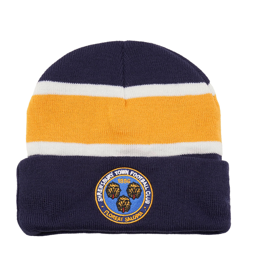 Shrewsbury Town Amber Stripe Beanie