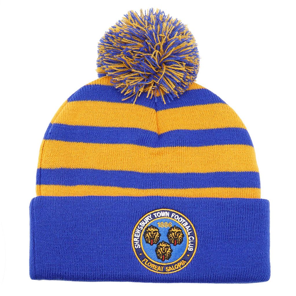 Shrewsbury Town Hooped Bobble Hat