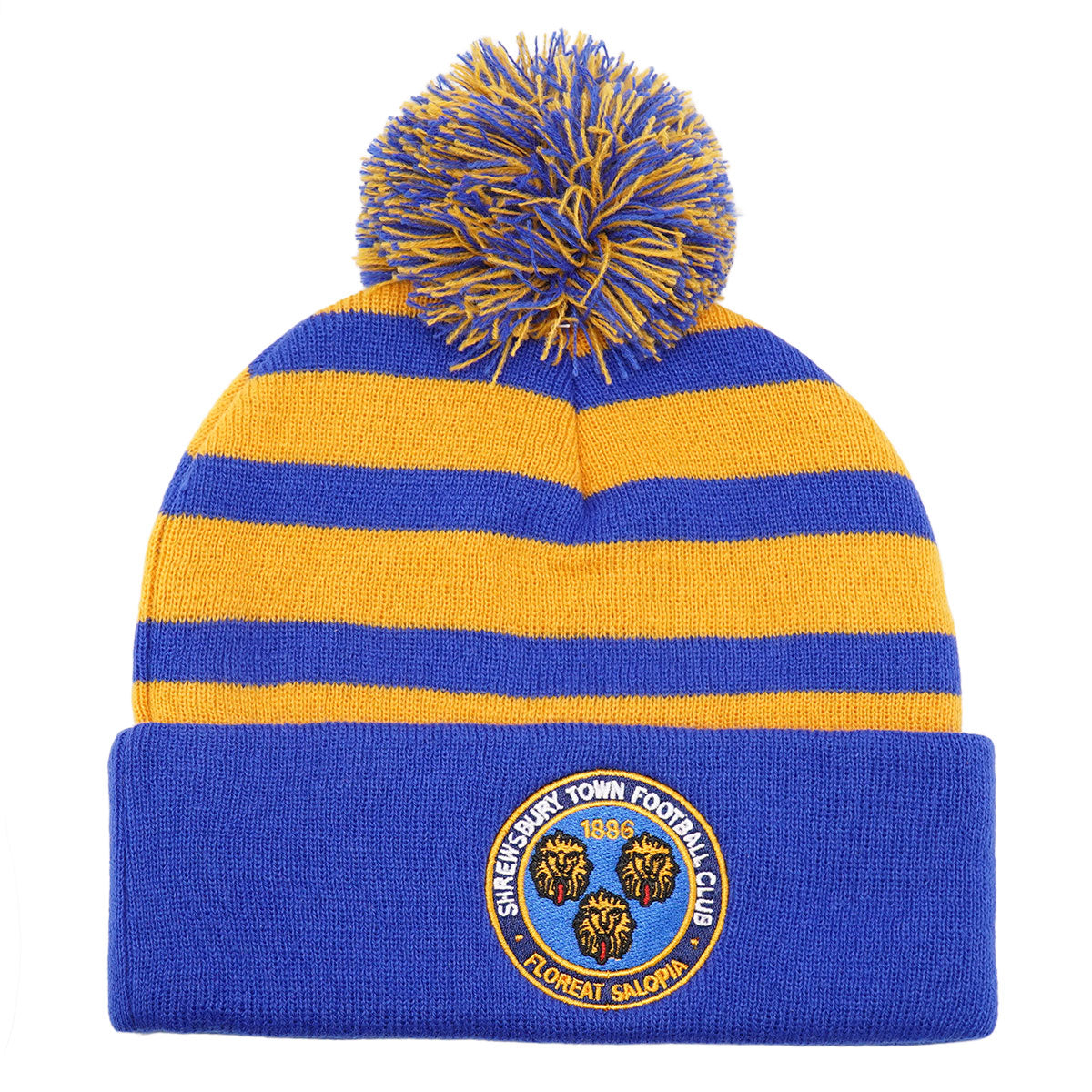 Shrewsbury Town Hooped Bobble Hat