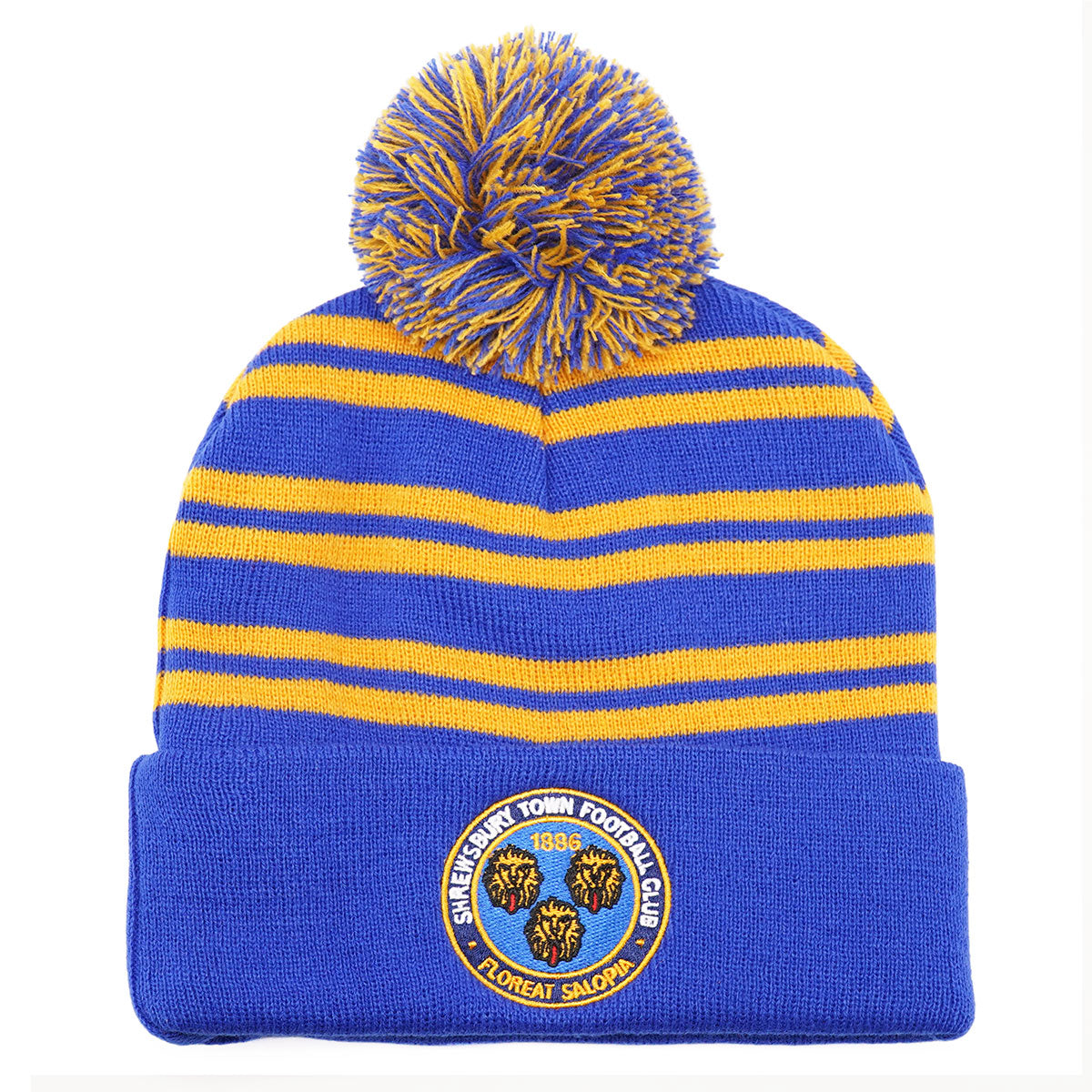 Shrewsbury Town Multi Stripe Bobble Hat